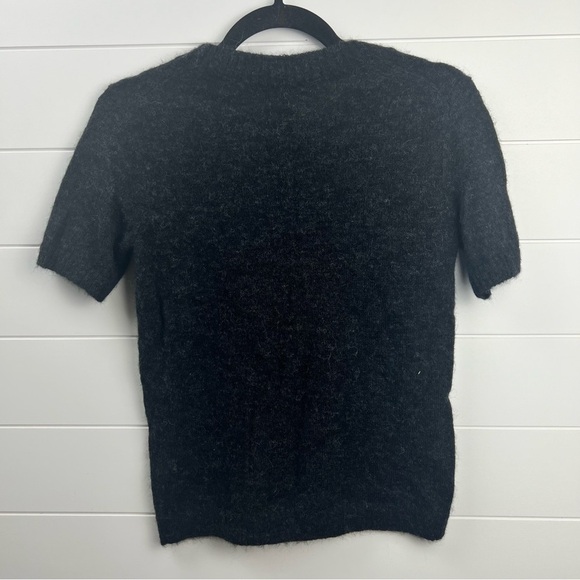 EVERLANE alpaca and wool blend dark great short sleeve sweater size XS women’s - Picture 5 of 7